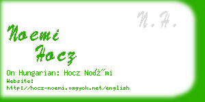 noemi hocz business card